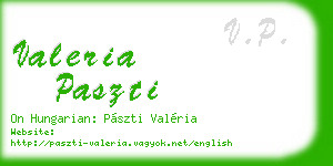 valeria paszti business card